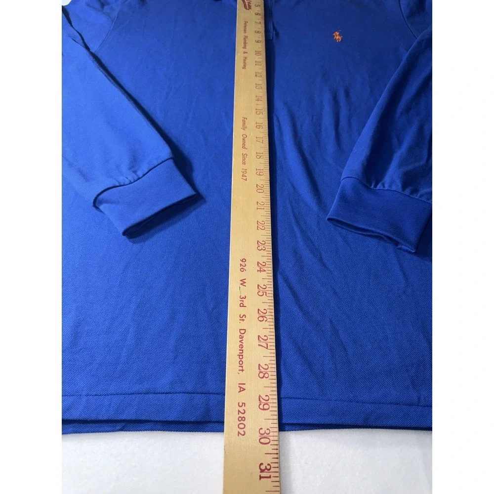 Polo Ralph Lauren Polo Shirt‎ Mens Blue XL Long Sleeve Logo Blue Collared